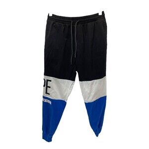 Dope Sport Men's Pants Black and Blue Drift Squadron Windbreaker Size Medium